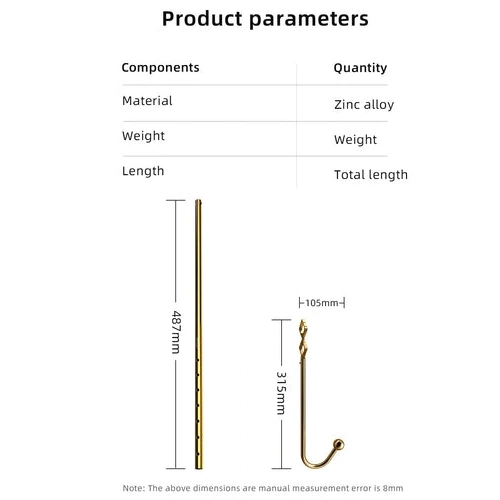 Golden Adjustable Anal 3867 Hook AllNight Set LOCKINK 0306